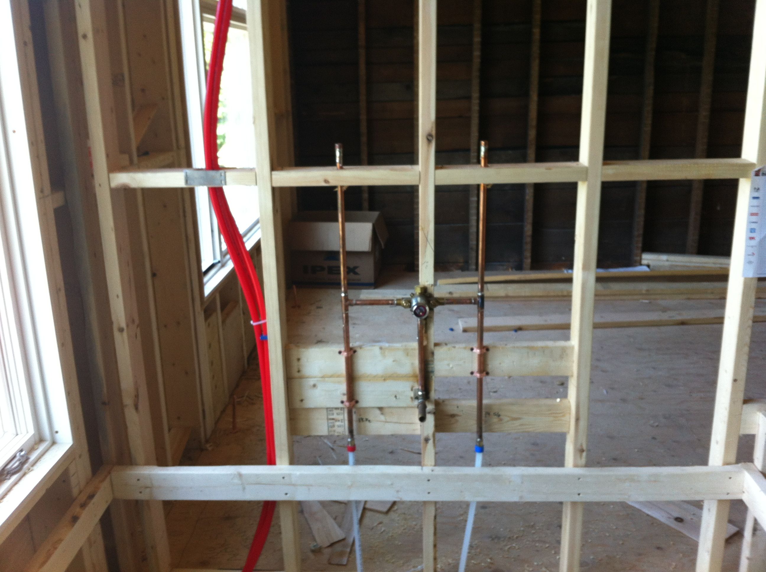 Main bathroom tub plumbing