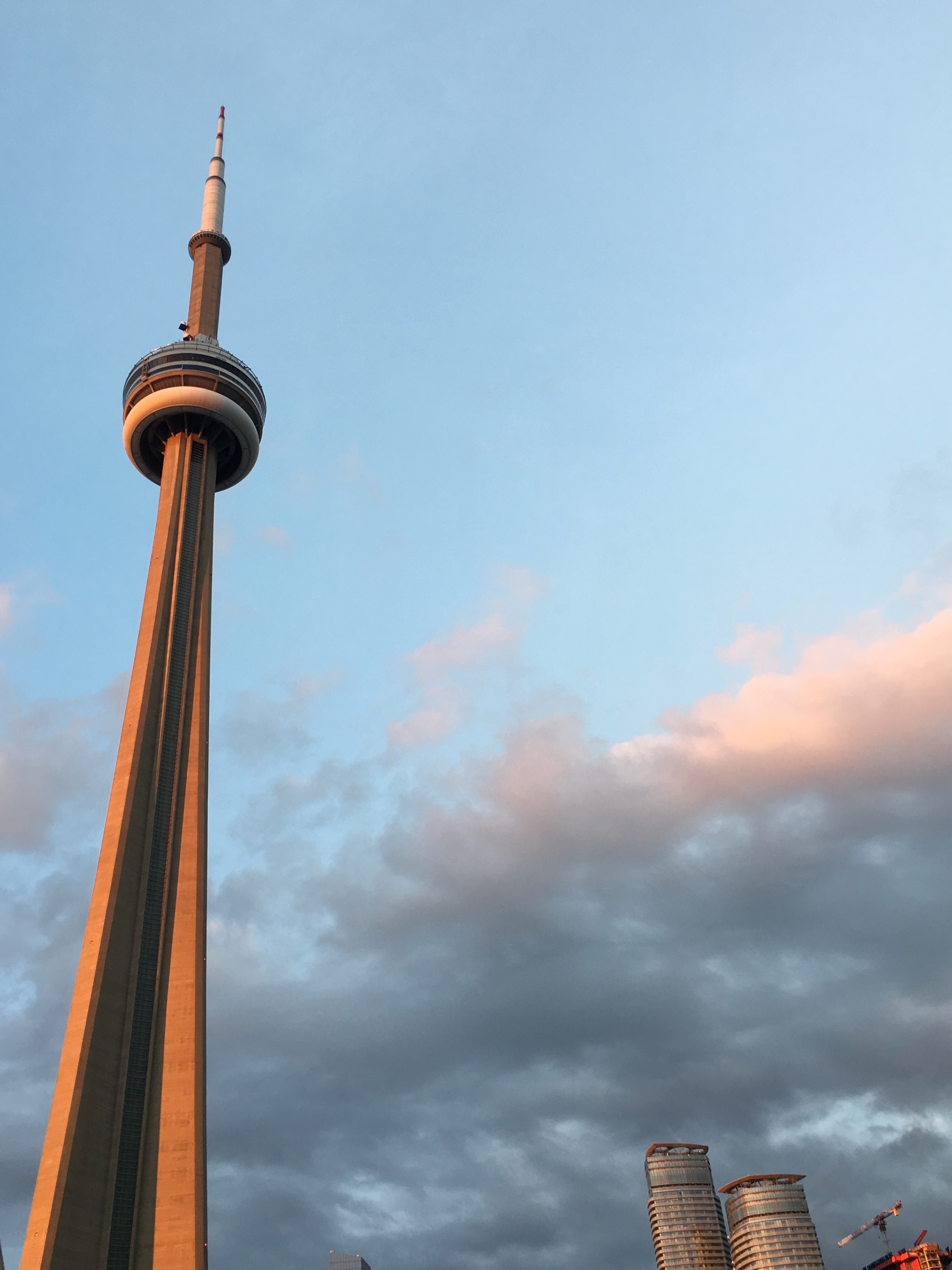 The CN Tower at dusk